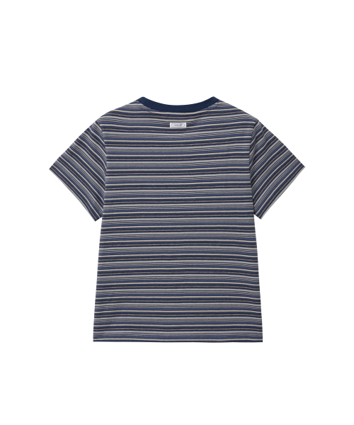 YALE(イェール)の「ウィメンズマルチストライプTシャツ_ネイビー(Tシャツ/カットソー・レディース・その他・SMALL/MEDIUM/LARGE)」の2枚目の写真