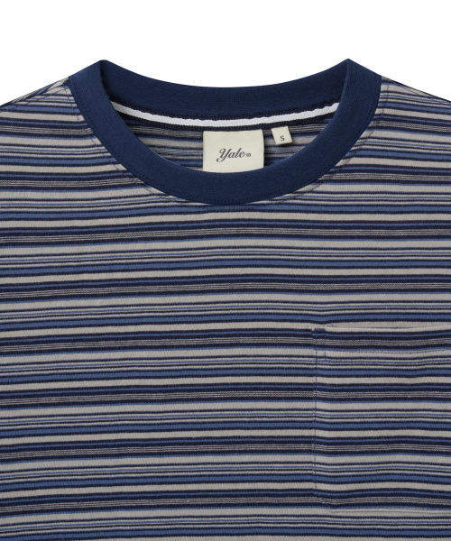 YALE(イェール)の「ウィメンズマルチストライプTシャツ_ネイビー(Tシャツ/カットソー・レディース・その他・SMALL/MEDIUM/LARGE)」の3枚目の写真