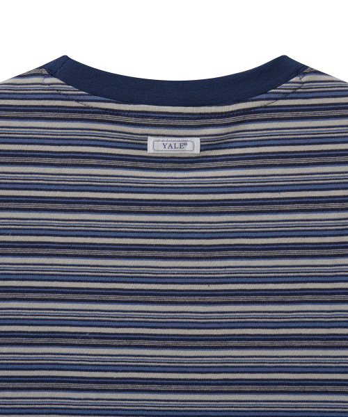YALE(イェール)の「ウィメンズマルチストライプTシャツ_ネイビー(Tシャツ/カットソー・レディース・その他・SMALL/MEDIUM/LARGE)」の4枚目の写真