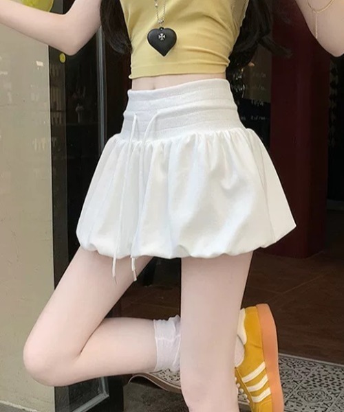 Teem Store（チームストア）の「【３色展開】スウェット バルーンシルエット ミニスカート（スカート・レディース・ホワイト/グレー/ブラック・M/S）」の10枚目の写真
