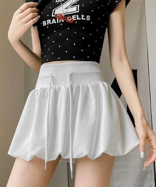 Teem Store（チームストア）の「【３色展開】スウェット バルーンシルエット ミニスカート（スカート・レディース・ホワイト/グレー/ブラック・M/S）」の11枚目の写真
