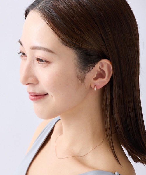 CALIN STANDARD(カリンスタンダード)の「◆金属アレルギー対応◆◆made in japan◆【痛くない】【落ちにくい】【ストレスフリーな着け心地】スターダストキュービックジルコニア ミニループフィットイヤリング(イヤリング・レディース・ピンクゴールド/ゴールド/シルバー・FREE)」の4枚目の写真
