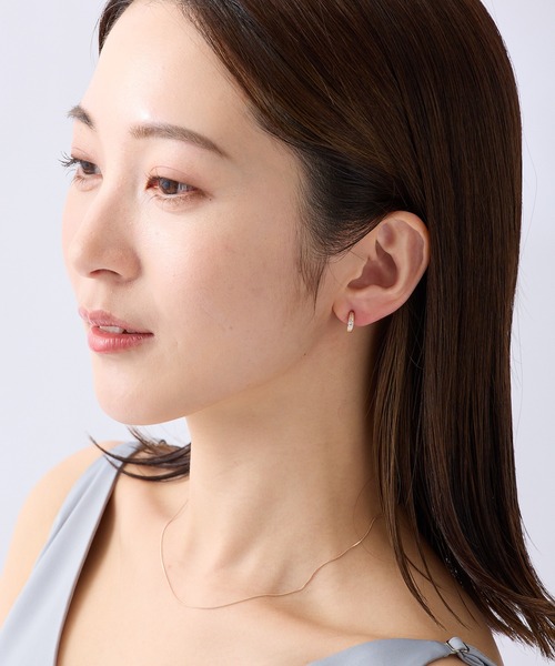 CALIN STANDARD(カリンスタンダード)の「◆金属アレルギー対応◆◆made in japan◆【痛くない】【落ちにくい】【ストレスフリーな着け心地】スターダストキュービックジルコニア ミニループフィットイヤリング(イヤリング・レディース・ピンクゴールド/ゴールド/シルバー・FREE)」の5枚目の写真