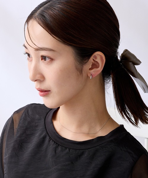 CALIN STANDARD(カリンスタンダード)の「◆金属アレルギー対応◆◆made in japan◆【痛くない】【落ちにくい】【ストレスフリーな着け心地】スターダストキュービックジルコニア ミニループフィットイヤリング(イヤリング・レディース・ピンクゴールド/ゴールド/シルバー・FREE)」の7枚目の写真