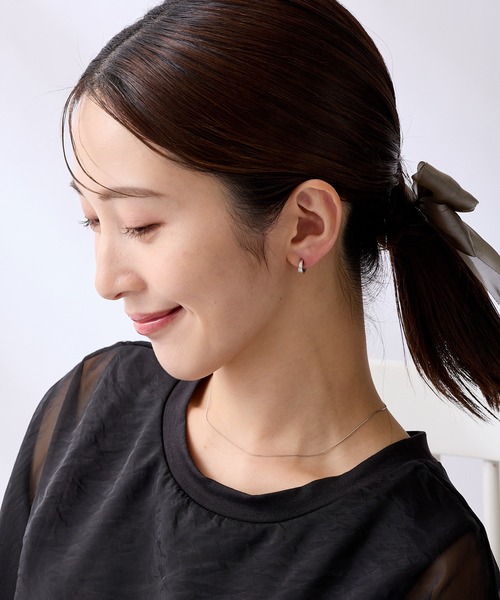 CALIN STANDARD(カリンスタンダード)の「◆金属アレルギー対応◆◆made in japan◆【痛くない】【落ちにくい】【ストレスフリーな着け心地】スターダストキュービックジルコニア ミニループフィットイヤリング(イヤリング・レディース・ピンクゴールド/ゴールド/シルバー・FREE)」の8枚目の写真