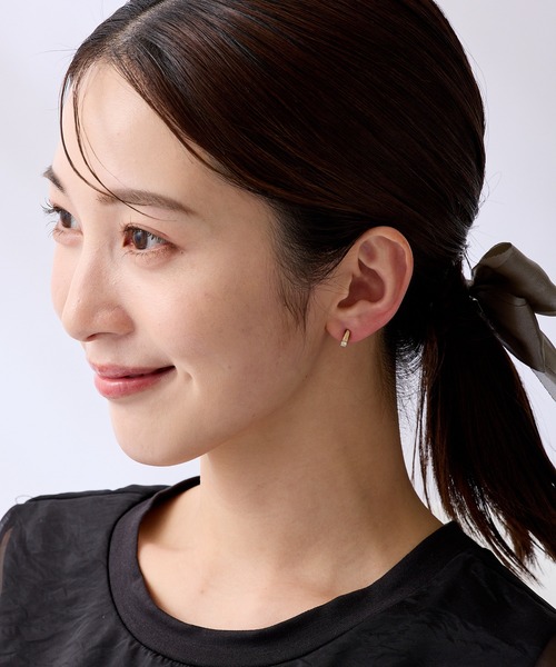 CALIN STANDARD(カリンスタンダード)の「◆金属アレルギー対応◆◆made in japan◆【痛くない】【落ちにくい】【ストレスフリーな着け心地】スターダストキュービックジルコニア ミニループフィットイヤリング(イヤリング・レディース・ピンクゴールド/ゴールド/シルバー・FREE)」の12枚目の写真