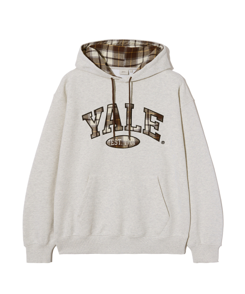 YALE(イェール)の「チェックツートンアーチフード_オートミール(パーカー・レディース・その他・SMALL/MEDIUM/LARGE/X-LARGE)」の1枚目の写真