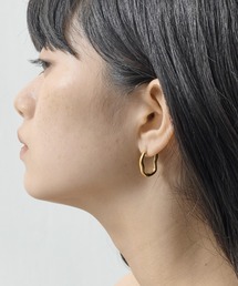 【ORLEAN】ニュアンスウェーブ ワンタッチピアス