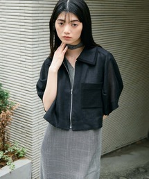STUDIOUS（ステュディオス）の「【STUDIOUS/ステュディオス】Washable Mesh Blouson/ウォッシャブルメッシュブルゾン/二の腕細見え/ウォッシャブル/冷房対策/日焼け対策（ブルゾン）」