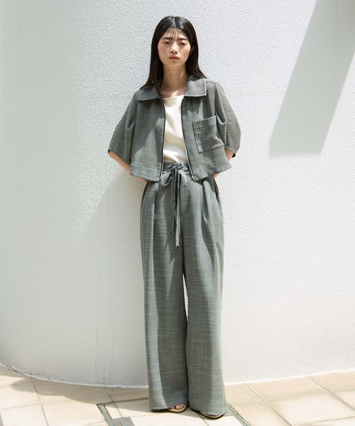 STUDIOUS(ステュディオス)の「【STUDIOUS/ステュディオス】Washable Mesh Blouson/ウォッシャブルメッシュブルゾン/二の腕細見え/ウォッシャブル/冷房対策/日焼け対策(ブルゾン・レディース・マルチ/ブラック/アイボリー/ベージュ・FREE)」の5枚目の写真