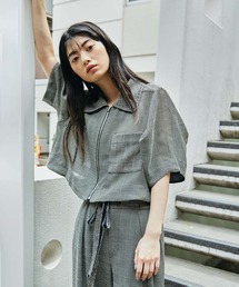 STUDIOUS（ステュディオス）の「【STUDIOUS/ステュディオス】Washable Mesh Blouson/ウォッシャブルメッシュブルゾン/二の腕細見え/ウォッシャブル/冷房対策/日焼け対策（ブルゾン）」