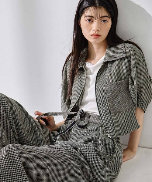 STUDIOUS(ステュディオス)の「【STUDIOUS/ステュディオス】Washable Mesh Blouson/ウォッシャブルメッシュブルゾン/二の腕細見え/ウォッシャブル/冷房対策/日焼け対策(ブルゾン・レディース・マルチ/ブラック/アイボリー/ベージュ・FREE)」の14枚目の写真