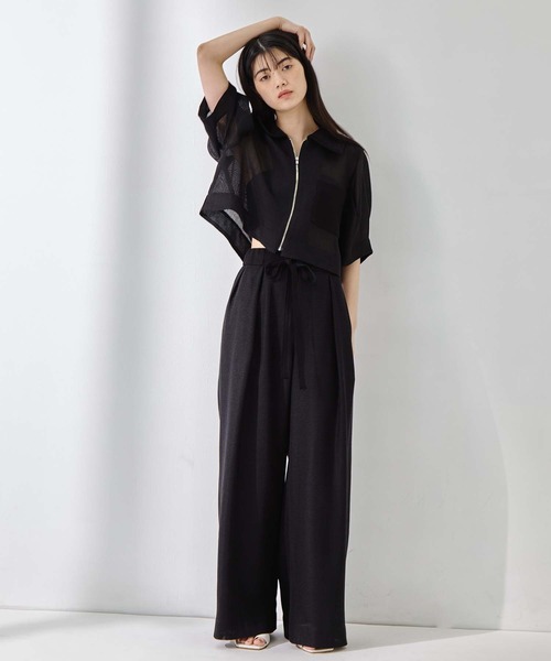 STUDIOUS(ステュディオス)の「【STUDIOUS/ステュディオス】Washable Mesh Blouson/ウォッシャブルメッシュブルゾン/二の腕細見え/ウォッシャブル/冷房対策/日焼け対策(ブルゾン・レディース・マルチ/ブラック/アイボリー/ベージュ・FREE)」の16枚目の写真