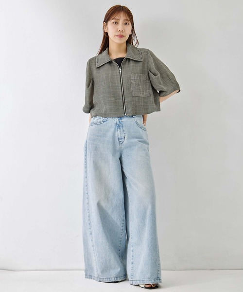 STUDIOUS(ステュディオス)の「【STUDIOUS/ステュディオス】Washable Mesh Blouson/ウォッシャブルメッシュブルゾン/二の腕細見え/ウォッシャブル/冷房対策/日焼け対策(ブルゾン・レディース・マルチ/ブラック/アイボリー/ベージュ・FREE)」の15枚目の写真