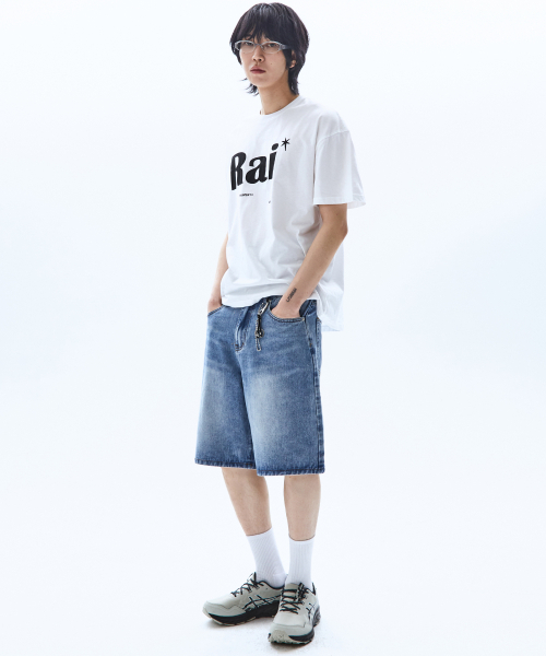 RAIMENT（レイメント）の「ギャラリークラブ ウォッシングデニムバミューダハーフパンツ_中青（その他パンツ・メンズ・その他・SMALL/MEDIUM/LARGE）」の2枚目の写真