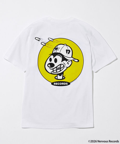 JOURNAL STANDARD(ジャーナルスタンダード)の「Nervous Records / ナーヴァス・レコーズ × JOURNAL STANDARD Nervous Wreck(Tシャツ/カットソー・メンズ・ホワイト/ブラック・X-LARGE/LARGE/MEDIUM)」の4枚目の写真