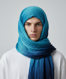 BORN SLIPPY（ボーンスリッピー）の「Soft Crinkle Fade Dye Scarf (Deep Ocean Drift)（バンダナ/スカーフ）」