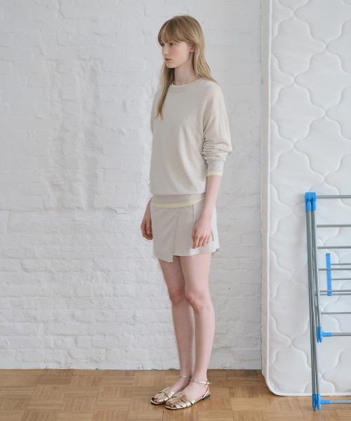 SINOON（シヌーン）の「Sheer Layered Skirt (Light Grey)（スカート・レディース・ライトグレー・FREE）」の5枚目の写真