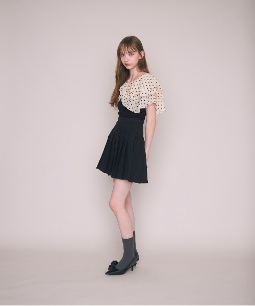 Noelie(ノエリー)の「ドット襟Tシャツ(Tシャツ/カットソー・レディース・ブラック/ホワイト・FREE)」の22枚目の写真