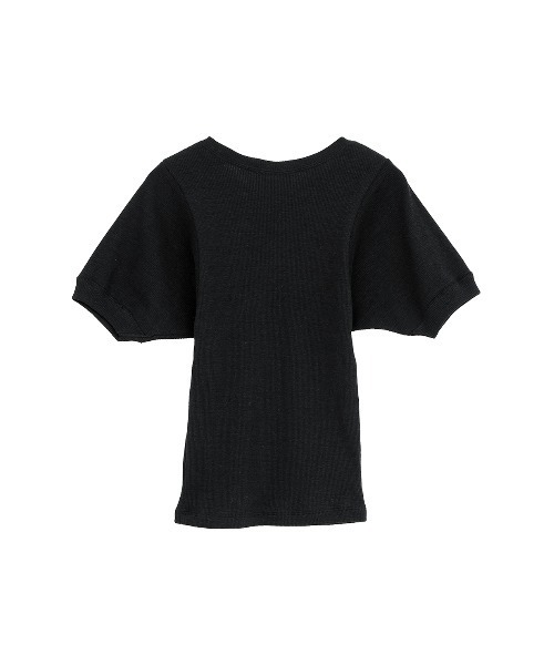 CLANE（クラネ）の「SCOOP SLEEVE COMPACT TOPS（Tシャツ/カットソー・レディース・ブラック/ホワイト・1）」の19枚目の写真