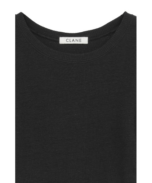 CLANE（クラネ）の「SCOOP SLEEVE COMPACT TOPS（Tシャツ/カットソー・レディース・ブラック/ホワイト・1）」の20枚目の写真