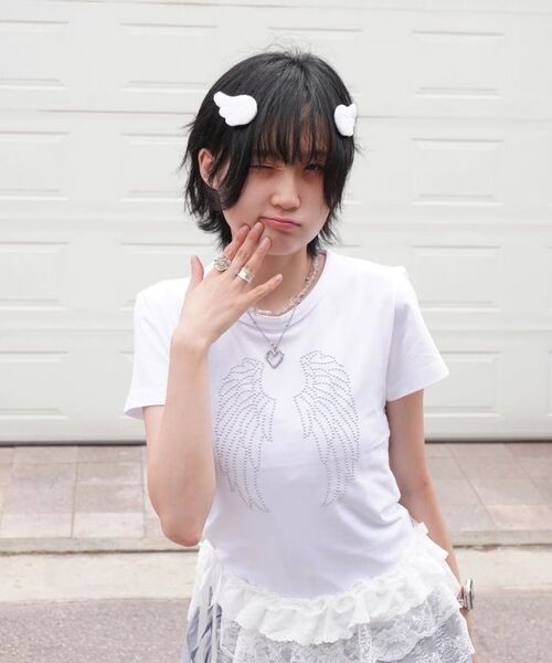 ROSEFRANTZ（ロゼフランツ）の「Sparkle Angel Wing T-shirt [White]（Tシャツ/カットソー・レディース・ホワイト・SMALL/MEDIUM）」の6枚目の写真