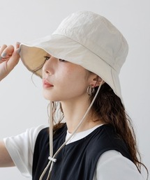 フェリシモMama（フェリシモママ）の「Ｍｏｒｅｄｄｅ　ＵＶカット＆撥水加工　持ち運びがらくちんなつば広ブリムハット（ハット）」