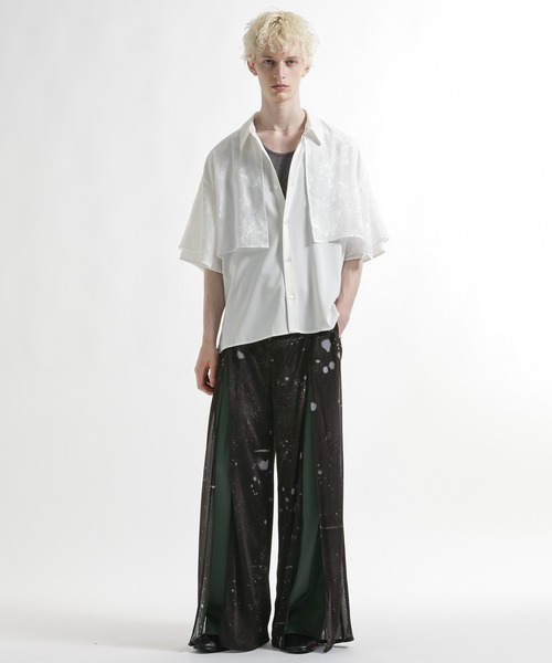 HARE(ハレ)の「【SET UP対応】ガラシアーレイヤードパンツ(HARE)(スラックス・メンズ・グリーン/ブルー/ブラック・FREE/SMALL/MEDIUM)」の8枚目の写真