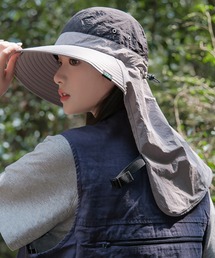 DAY CLOSET | 【ネックカバー付き/落下防止ストラップ・バックル付き/通気性有】マルチサンバイザー型多機能ハット(サンバイザー)