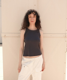 Airy Rib Tank Top (Navy)