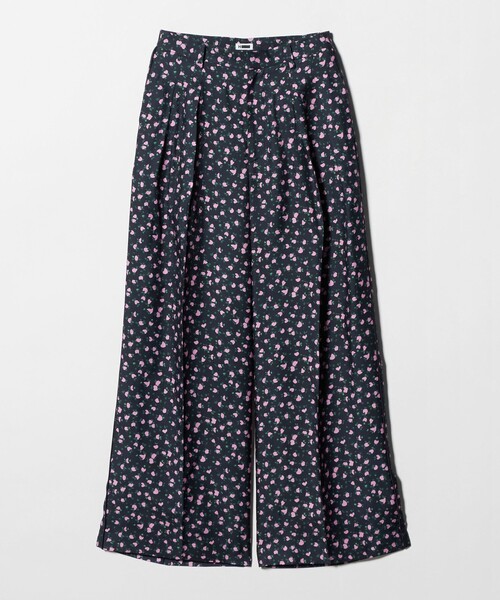H BEAUTY&YOUTH UNITED ARROWS(エイチビューティーアンドユースユナイテッドアローズ)の「<H>レーヨンシルク プリント タックトラウザーズ(その他パンツ・レディース・ブラック/ネイビー・S/M)」の14枚目の写真