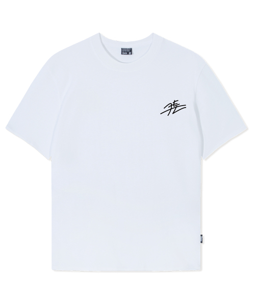 QUTON(ク―トン)の「シグニチャースモールロゴオーバーサイズヘビーハーフTシャツ_ホワイト(Tシャツ/カットソー・メンズ・ホワイト・1/2/3/4)」の2枚目の写真