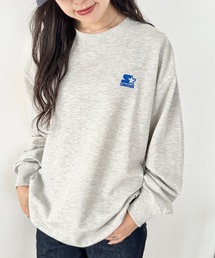 【WEB限定 別注】STARTER(スターター)/ワンポイント 刺繍 クルーネック スウェット