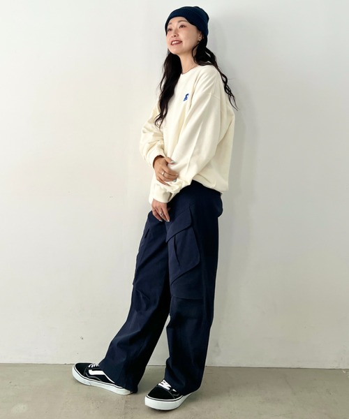 STARTER(スターター)の「【WEB限定 別注】STARTER(スターター)/ワンポイント 刺繍 クルーネック スウェット(スウェット・レディース・ブラック/グレー/アイボリー・FREE)」の13枚目の写真