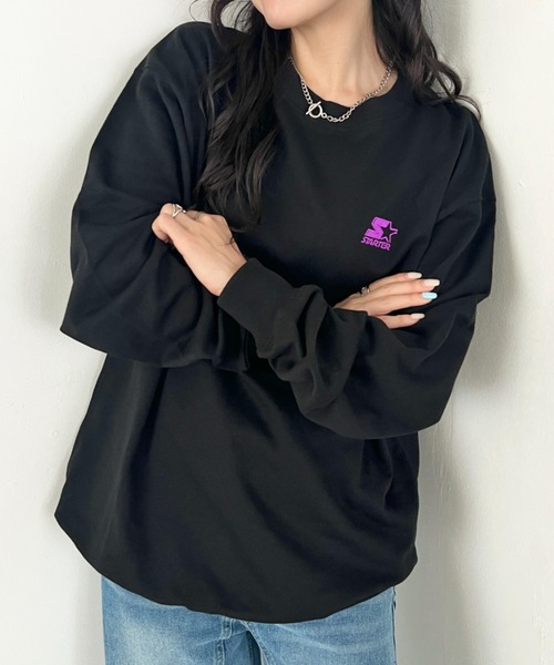 STARTER(スターター)の「【WEB限定 別注】STARTER(スターター)/ワンポイント 刺繍 クルーネック スウェット(スウェット・レディース・ブラック/グレー/アイボリー・FREE)」の18枚目の写真