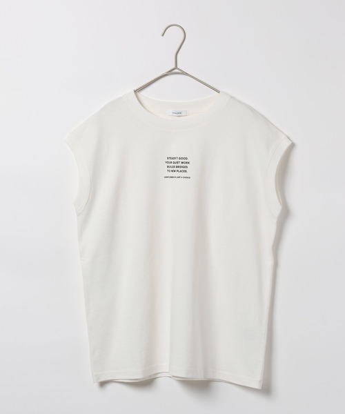 GLOBAL WORK(グローバルワーク)の「冷感コットンプリントノースリーブ/636808(Tシャツ/カットソー・レディース・レッド/ダークブラウン/ホワイト/ブラック・LARGE/MEDIUM)」の7枚目の写真