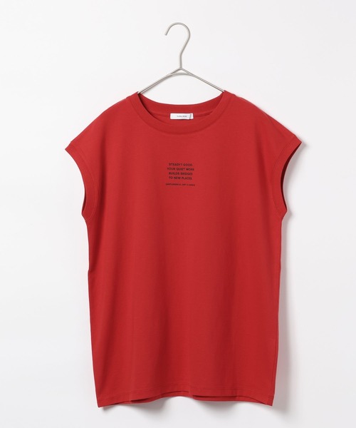 GLOBAL WORK(グローバルワーク)の「冷感コットンプリントノースリーブ/636808(Tシャツ/カットソー・レディース・レッド/ダークブラウン/ホワイト/ブラック・LARGE/MEDIUM)」の10枚目の写真