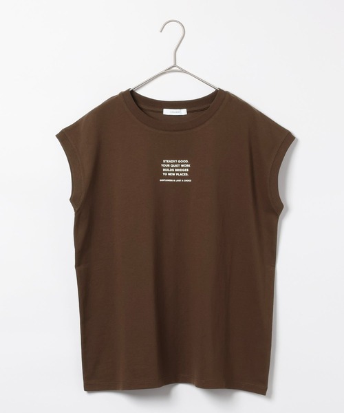 GLOBAL WORK(グローバルワーク)の「冷感コットンプリントノースリーブ/636808(Tシャツ/カットソー・レディース・レッド/ダークブラウン/ホワイト/ブラック・LARGE/MEDIUM)」の9枚目の写真