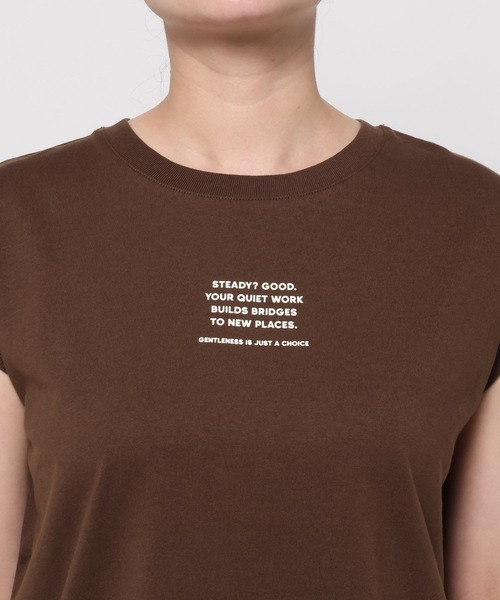 GLOBAL WORK(グローバルワーク)の「冷感コットンプリントノースリーブ/636808(Tシャツ/カットソー・レディース・レッド/ダークブラウン/ホワイト/ブラック・LARGE/MEDIUM)」の14枚目の写真