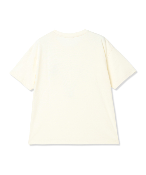 CROSSPLUS ONLINE(クロスプラスオンライン)の「トコロコムギエビフライにゃんこ半袖Tシャツ(Tシャツ/カットソー・レディース・ネイビー/アイボリー・L/M)」の3枚目の写真