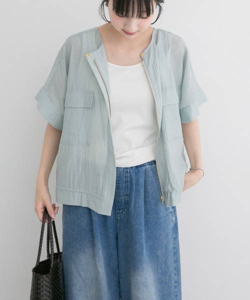 ITEMS URBANRESEARCH（アイテムズ アーバンリサーチ）の「ヨウリュウドルマンブルゾン（その他アウター・レディース・ベージュ/ブラック/ブルー系その他・FREE）」の21枚目の写真