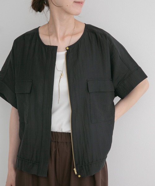 ITEMS URBANRESEARCH（アイテムズ アーバンリサーチ）の「ヨウリュウドルマンブルゾン（その他アウター・レディース・ベージュ/ブラック/ブルー系その他・FREE）」の8枚目の写真