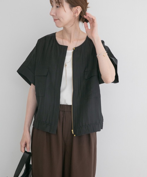 ITEMS URBANRESEARCH（アイテムズ アーバンリサーチ）の「ヨウリュウドルマンブルゾン（その他アウター・レディース・ベージュ/ブラック/ブルー系その他・FREE）」の10枚目の写真