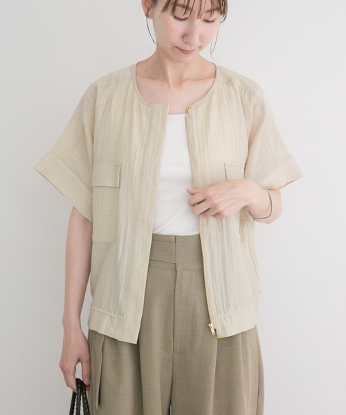 ITEMS URBANRESEARCH（アイテムズ アーバンリサーチ）の「ヨウリュウドルマンブルゾン（その他アウター・レディース・ベージュ/ブラック/ブルー系その他・FREE）」の16枚目の写真