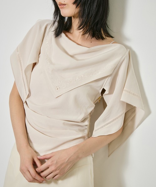 FETICO/フェティコ】別注 SCARF BLOUSE/スカーフブラウス（シャツ