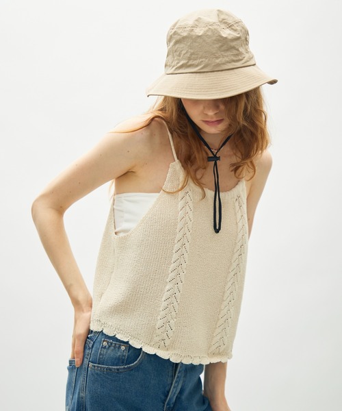 full/fill.(フルフィル)の「back ribbon halter knit top / バックリボンホルターニットトップ(ニット/セーター・レディース・ネイビー/アイボリー・FREE)」の3枚目の写真