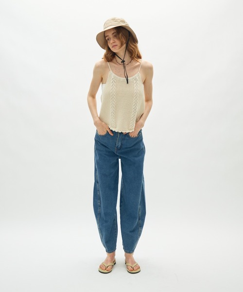full/fill.(フルフィル)の「back ribbon halter knit top / バックリボンホルターニットトップ(ニット/セーター・レディース・ネイビー/アイボリー・FREE)」の9枚目の写真