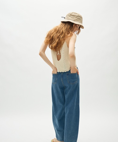 full/fill.(フルフィル)の「back ribbon halter knit top / バックリボンホルターニットトップ(ニット/セーター・レディース・ネイビー/アイボリー・FREE)」の11枚目の写真