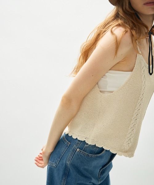 full/fill.(フルフィル)の「back ribbon halter knit top / バックリボンホルターニットトップ(ニット/セーター・レディース・ネイビー/アイボリー・FREE)」の7枚目の写真