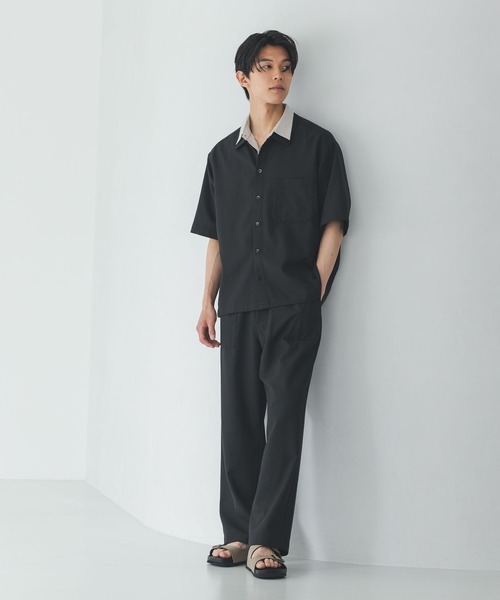 GLOBAL WORK(グローバルワーク)の「リネンブレンドシャツ/半袖/732032(シャツ/ブラウス・メンズ・ブラック/ダークブラウン・LARGE/X-LARGE/SMALL/MEDIUM)」の5枚目の写真